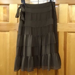 Tiered boho style ruffled skirt
